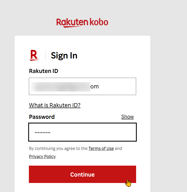 kobo登録情報確認