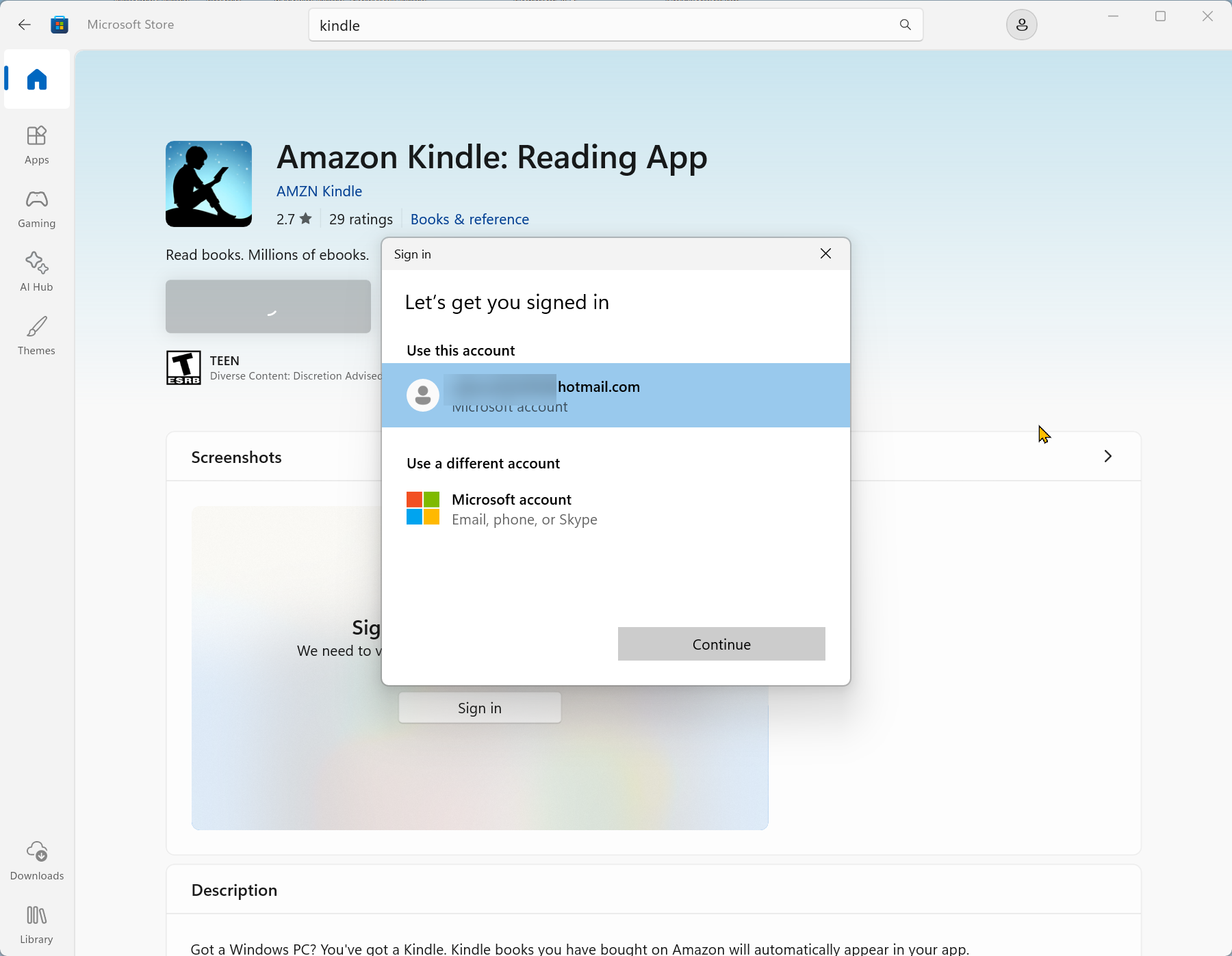 kindle windows 11