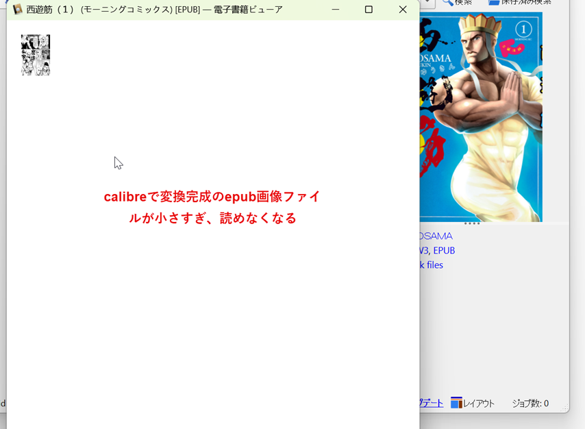 calibre変換のepubが読めない