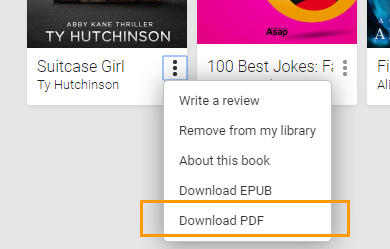 download google to pdf from library